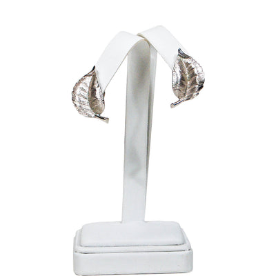 Crown Trifari Silver Leaf Earrings by Crown Trifari - Vintage Meet Modern Vintage Jewelry - Chicago, Illinois - #oldhollywoodglamour #vintagemeetmodern #designervintage #jewelrybox #antiquejewelry #vintagejewelry