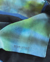 M. P. Murray Black, Blue and Green Gradient Silk Signed Scarf by M P Murray - Vintage Meet Modern Vintage Jewelry - Chicago, Illinois - #oldhollywoodglamour #vintagemeetmodern #designervintage #jewelrybox #antiquejewelry #vintagejewelry