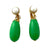 Vintage Avon Green and White Statement Earrings