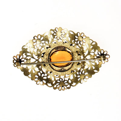 Filigree and Gold Citrine Crystal Victorian Sash Pin by Victorian - Vintage Meet Modern Vintage Jewelry - Chicago, Illinois - #oldhollywoodglamour #vintagemeetmodern #designervintage #jewelrybox #antiquejewelry #vintagejewelry