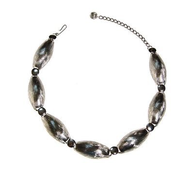 Abstract Modernist Silver Collar Necklace by Unsigned Beauty - Vintage Meet Modern Vintage Jewelry - Chicago, Illinois - #oldhollywoodglamour #vintagemeetmodern #designervintage #jewelrybox #antiquejewelry #vintagejewelry