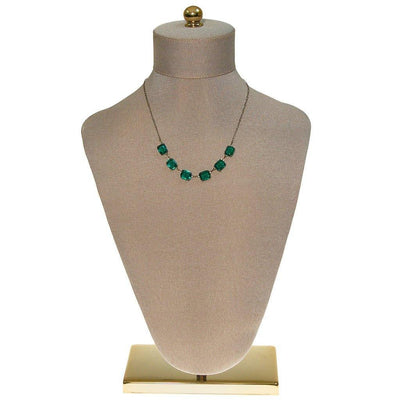 Art Deco Emerald Crystal Choker Necklace by Art Deco - Vintage Meet Modern Vintage Jewelry - Chicago, Illinois - #oldhollywoodglamour #vintagemeetmodern #designervintage #jewelrybox #antiquejewelry #vintagejewelry