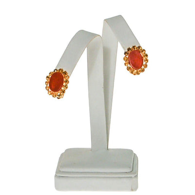 Burnt Orange and Amber Citrine Rhinestone Earrings by Rhinestone Earrings - Vintage Meet Modern Vintage Jewelry - Chicago, Illinois - #oldhollywoodglamour #vintagemeetmodern #designervintage #jewelrybox #antiquejewelry #vintagejewelry