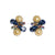Pearl and Blue Rhinestone Earrings