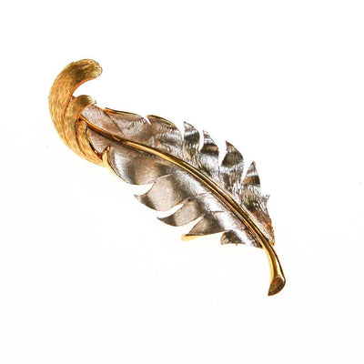 Marvella Silver and Gold Tone Leaf Brooch by Marvella - Vintage Meet Modern Vintage Jewelry - Chicago, Illinois - #oldhollywoodglamour #vintagemeetmodern #designervintage #jewelrybox #antiquejewelry #vintagejewelry