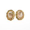 Clear Crystal Cameo Gold Tone Earrings by Cameo - Vintage Meet Modern Vintage Jewelry - Chicago, Illinois - #oldhollywoodglamour #vintagemeetmodern #designervintage #jewelrybox #antiquejewelry #vintagejewelry