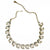 Vintage 1960s Gold Swirl Link Necklace with Rhinestones
