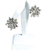 Vintage Art Deco Diamante Crystal Rhinestone Snowflake Earrings, Silver Tone, Screw Back by Art Deco - Vintage Meet Modern Vintage Jewelry - Chicago, Illinois - #oldhollywoodglamour #vintagemeetmodern #designervintage #jewelrybox #antiquejewelry #vintagejewelry