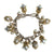 Vintage Mid Century Modern Gold Filigree and Pearl Charm Bracelet