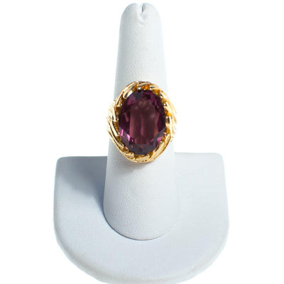 Vintage 1960s Amethyst Crystal Cocktail Statement Ring by 1960s - Vintage Meet Modern Vintage Jewelry - Chicago, Illinois - #oldhollywoodglamour #vintagemeetmodern #designervintage #jewelrybox #antiquejewelry #vintagejewelry