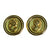 Vintage Gold Coin Earrings with Ladies Silhouette Earrings, Gold Tone, Clip-on