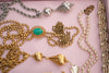 Vintage Monet Silver Bolero Necklace, Pendant, Silver Tone Setting, Spring Ring Clasp by Monet - Vintage Meet Modern Vintage Jewelry - Chicago, Illinois - #oldhollywoodglamour #vintagemeetmodern #designervintage #jewelrybox #antiquejewelry #vintagejewelry