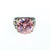 Vintage Pink Topaz Sterling Silver Statement Ring with 18kt Gold Accents