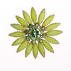 Vintage Green Rhinestone Flower Brooch by 1950s - Vintage Meet Modern Vintage Jewelry - Chicago, Illinois - #oldhollywoodglamour #vintagemeetmodern #designervintage #jewelrybox #antiquejewelry #vintagejewelry