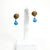 1950's Gold Tone and Turquoise Dangling Earrings