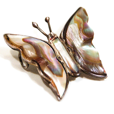 1970's Sterling Silver Abalone Butterfly Pendant by 1970's - Vintage Meet Modern Vintage Jewelry - Chicago, Illinois - #oldhollywoodglamour #vintagemeetmodern #designervintage #jewelrybox #antiquejewelry #vintagejewelry