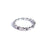 Vintage Sterling Silver Milgrain Cubic Zirconia and Sapphire Crystal Stacking Band Eternity Ring