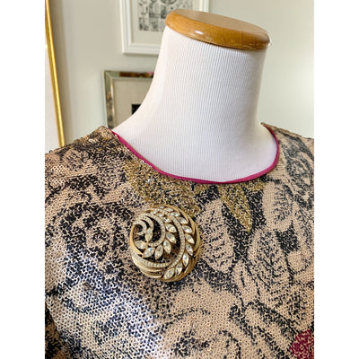 Anthropologie Marie Sequined Blouse by Anthropologie - Vintage Meet Modern Vintage Jewelry - Chicago, Illinois - #oldhollywoodglamour #vintagemeetmodern #designervintage #jewelrybox #antiquejewelry #vintagejewelry