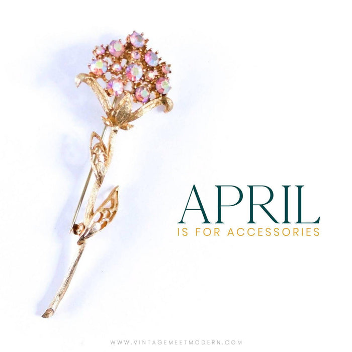 April is for Accessories Challenge - Vintage Meet Modern  vintage.meet.modern.jewelry