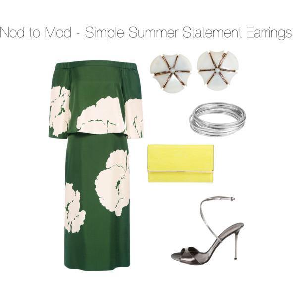 Nod to Mod - Simple Summer Statement Earrings - Vintage Meet Modern  vintage.meet.modern.jewelry
