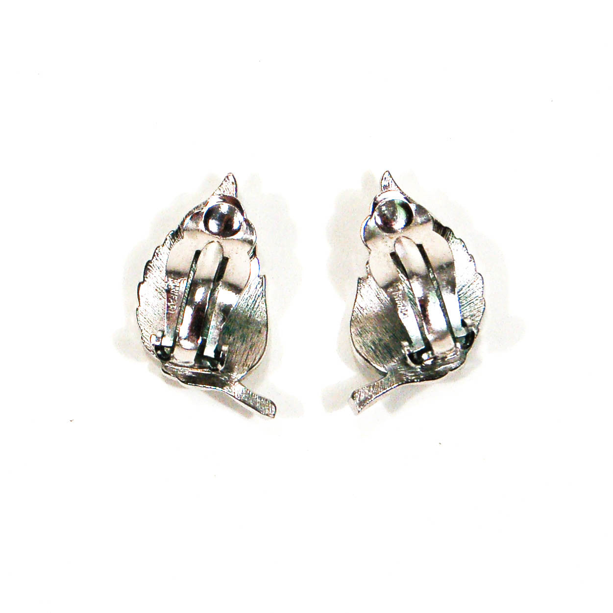 Crown Trifari Silver Leaf Earrings by Crown Trifari - Vintage Meet Modern Vintage Jewelry - Chicago, Illinois - #oldhollywoodglamour #vintagemeetmodern #designervintage #jewelrybox #antiquejewelry #vintagejewelry