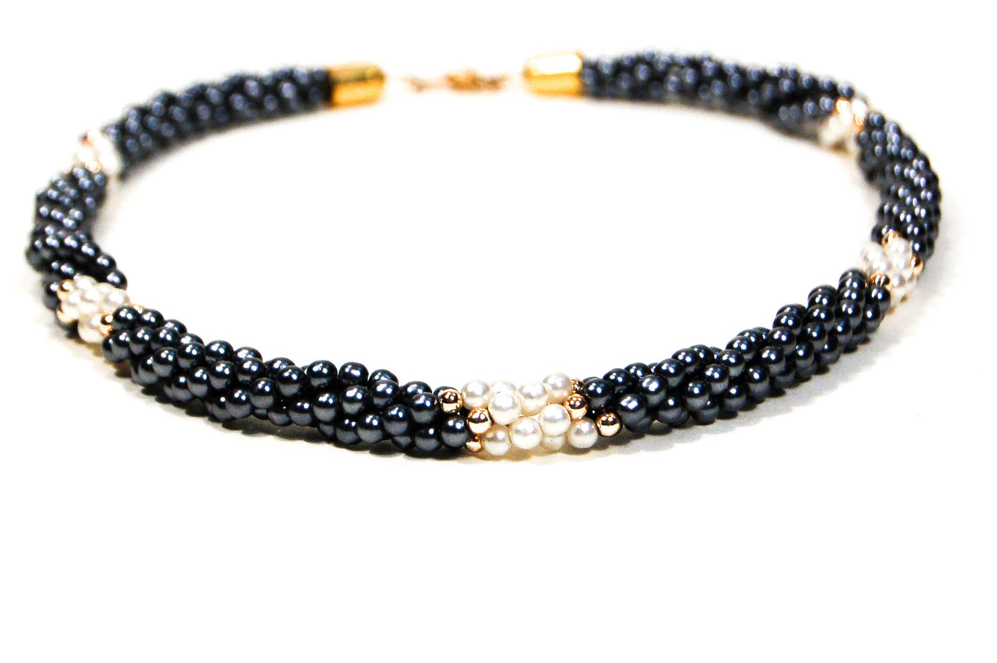 Park Lane Black and White Seed Pearl Necklace by Park Lane - Vintage Meet Modern Vintage Jewelry - Chicago, Illinois - #oldhollywoodglamour #vintagemeetmodern #designervintage #jewelrybox #antiquejewelry #vintagejewelry