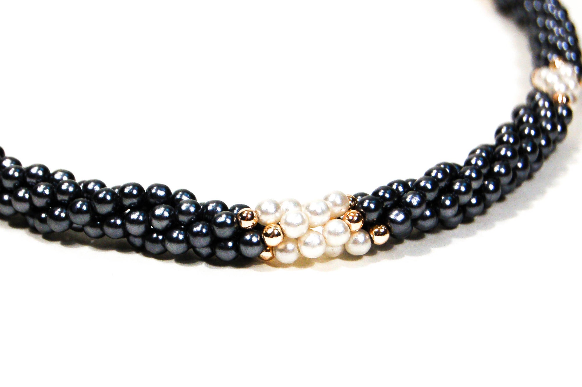 Park Lane Black and White Seed Pearl Necklace by Park Lane - Vintage Meet Modern Vintage Jewelry - Chicago, Illinois - #oldhollywoodglamour #vintagemeetmodern #designervintage #jewelrybox #antiquejewelry #vintagejewelry