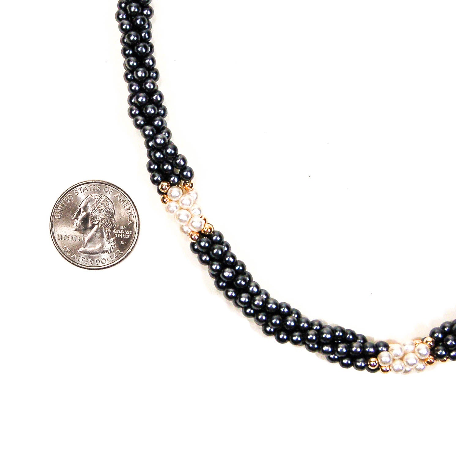 Park Lane Black and White Seed Pearl Necklace by Park Lane - Vintage Meet Modern Vintage Jewelry - Chicago, Illinois - #oldhollywoodglamour #vintagemeetmodern #designervintage #jewelrybox #antiquejewelry #vintagejewelry