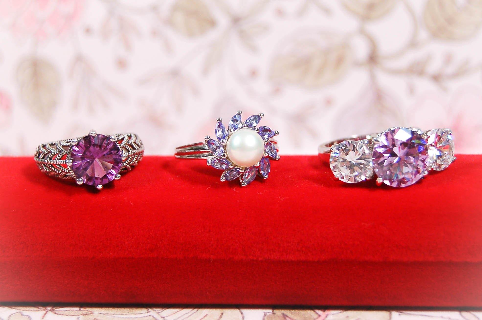 Amethyst Filigree Ring Sterling Silver by Gemstone Ring - Vintage Meet Modern Vintage Jewelry - Chicago, Illinois - #oldhollywoodglamour #vintagemeetmodern #designervintage #jewelrybox #antiquejewelry #vintagejewelry