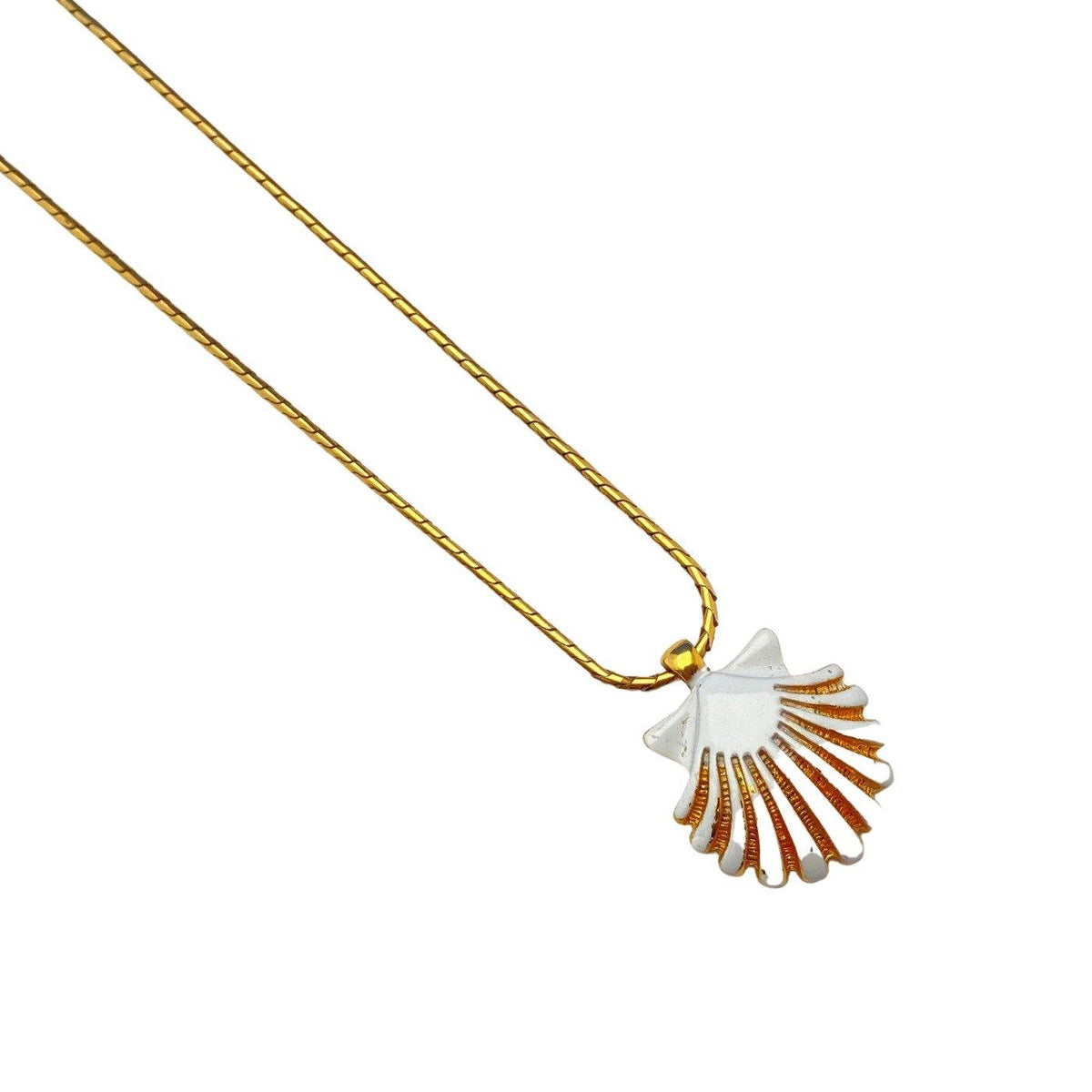 Vintage Monet White Shell Necklace