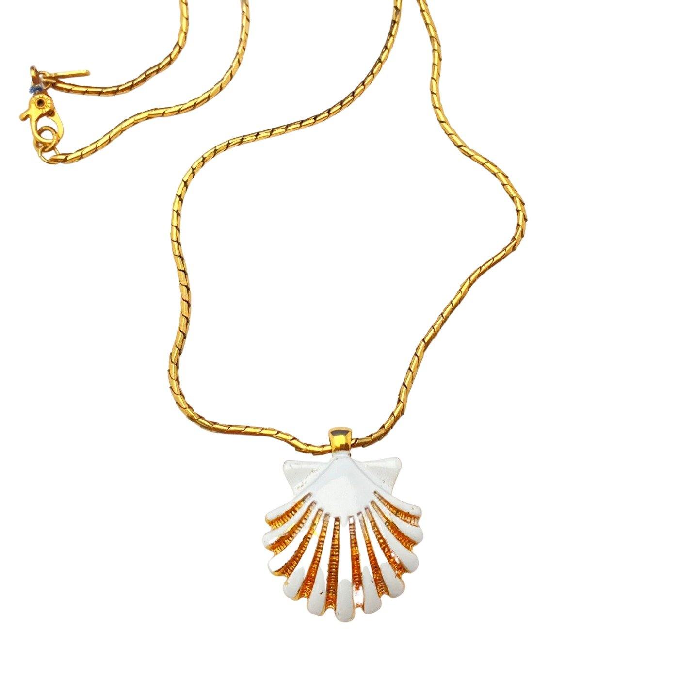 Vintage Monet White Shell Necklace by Monet - Vintage Meet Modern Vintage Jewelry - Chicago, Illinois - #oldhollywoodglamour #vintagemeetmodern #designervintage #jewelrybox #antiquejewelry #vintagejewelry