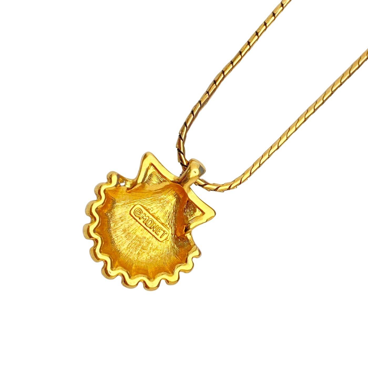 Vintage Monet White Shell Necklace by Monet - Vintage Meet Modern Vintage Jewelry - Chicago, Illinois - #oldhollywoodglamour #vintagemeetmodern #designervintage #jewelrybox #antiquejewelry #vintagejewelry