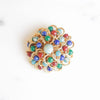 Vintage Renaissance Revival Turquoise, Lapis, Jade, and Carnelian Art Glass Brooch by Unsigned Beauty - Vintage Meet Modern Vintage Jewelry - Chicago, Illinois - #oldhollywoodglamour #vintagemeetmodern #designervintage #jewelrybox #antiquejewelry #vintagejewelry