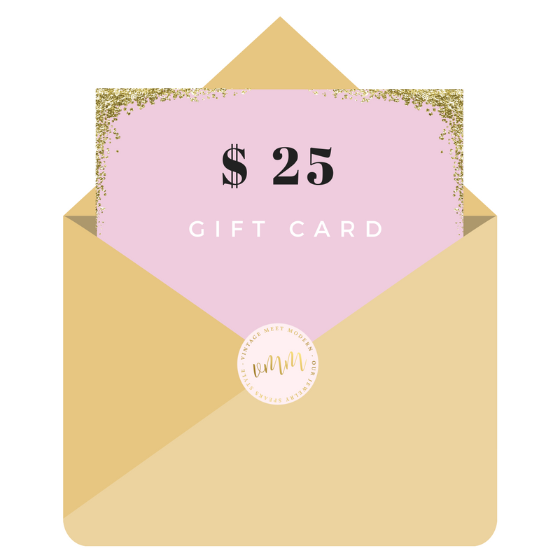 Gift Card by Vintage Meet Modern - Vintage Meet Modern Vintage Jewelry - Chicago, Illinois - #oldhollywoodglamour #vintagemeetmodern #designervintage #jewelrybox #antiquejewelry #vintagejewelry