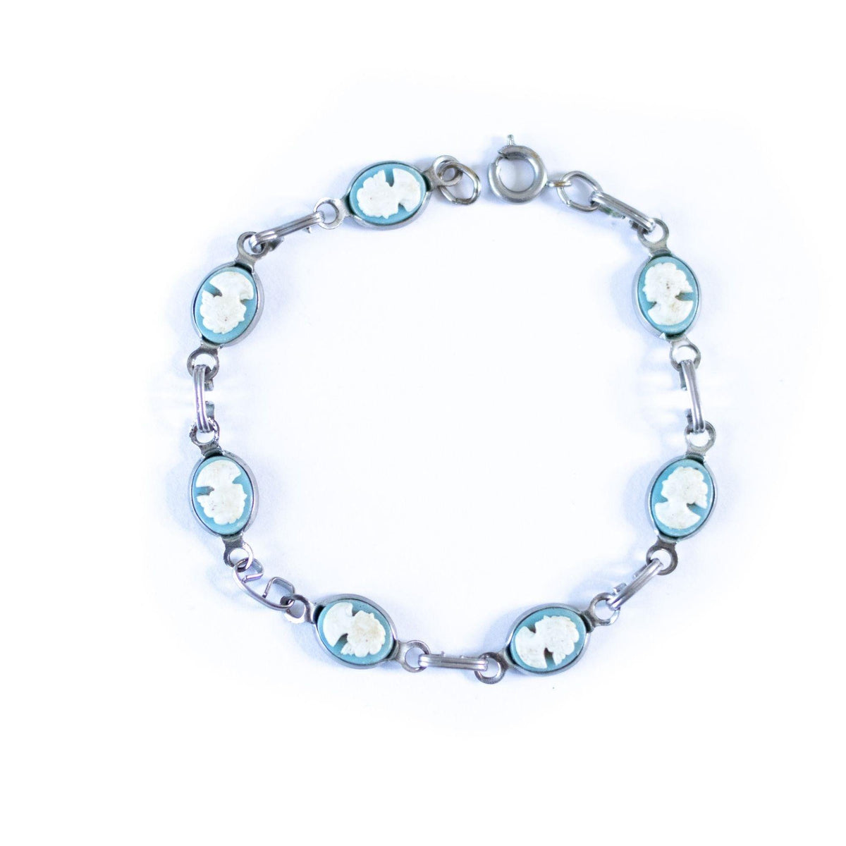 Vintage Petite Wedgewood Cameo Link Bracelet