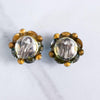Vintage Rainbow Rhinestone Cluster Statement Earrings by Unsigned Beauty - Vintage Meet Modern Vintage Jewelry - Chicago, Illinois - #oldhollywoodglamour #vintagemeetmodern #designervintage #jewelrybox #antiquejewelry #vintagejewelry