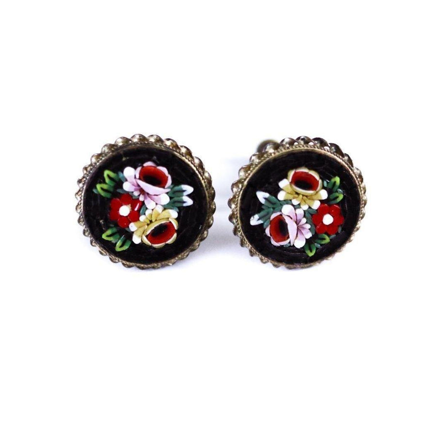 Vintage Colorful Mosaic Earrings by Made in Italy - Vintage Meet Modern Vintage Jewelry - Chicago, Illinois - #oldhollywoodglamour #vintagemeetmodern #designervintage #jewelrybox #antiquejewelry #vintagejewelry