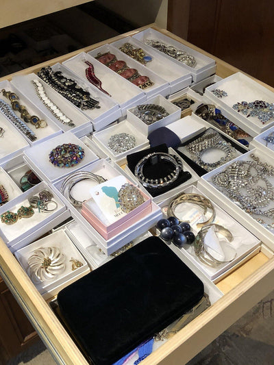 Jewelry Care and Storage by Vintage Meet Modern - Vintage Meet Modern Vintage Jewelry - Chicago, Illinois - #oldhollywoodglamour #vintagemeetmodern #designervintage #jewelrybox #antiquejewelry #vintagejewelry