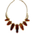 Vintage Chevron Tortoise Lucite Necklace