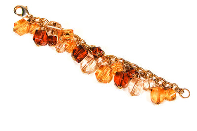 Vintage Joan Rivers Bracelet with Citrine and Topaz Lucite Faceted Crystal Charms by Joan Rivers - Vintage Meet Modern Vintage Jewelry - Chicago, Illinois - #oldhollywoodglamour #vintagemeetmodern #designervintage #jewelrybox #antiquejewelry #vintagejewelry