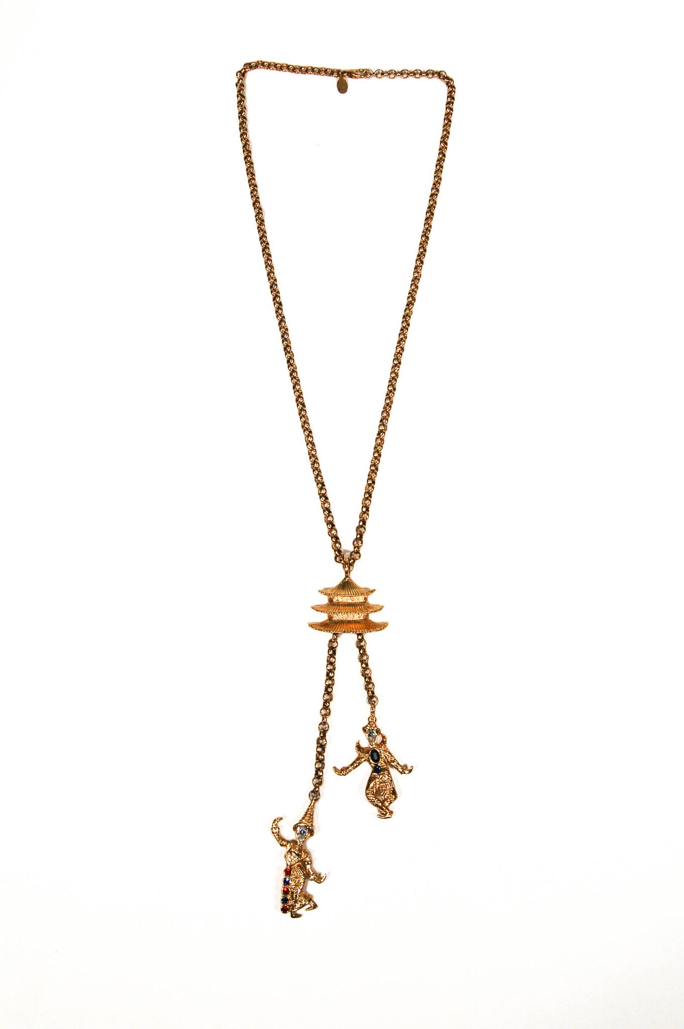 KJL Thai Dancers Necklace and Brooch by KJL - Vintage Meet Modern Vintage Jewelry - Chicago, Illinois - #oldhollywoodglamour #vintagemeetmodern #designervintage #jewelrybox #antiquejewelry #vintagejewelry