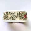 Vintage Floral Tapestry White Cuff Bracelet by Unsigned Beauty - Vintage Meet Modern Vintage Jewelry - Chicago, Illinois - #oldhollywoodglamour #vintagemeetmodern #designervintage #jewelrybox #antiquejewelry #vintagejewelry