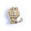 Vintage Gold Lion with Crown Brooch by Unsigned Beauty - Vintage Meet Modern Vintage Jewelry - Chicago, Illinois - #oldhollywoodglamour #vintagemeetmodern #designervintage #jewelrybox #antiquejewelry #vintagejewelry