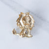 Vintage Gold Lion with Crown Brooch by Unsigned Beauty - Vintage Meet Modern Vintage Jewelry - Chicago, Illinois - #oldhollywoodglamour #vintagemeetmodern #designervintage #jewelrybox #antiquejewelry #vintagejewelry
