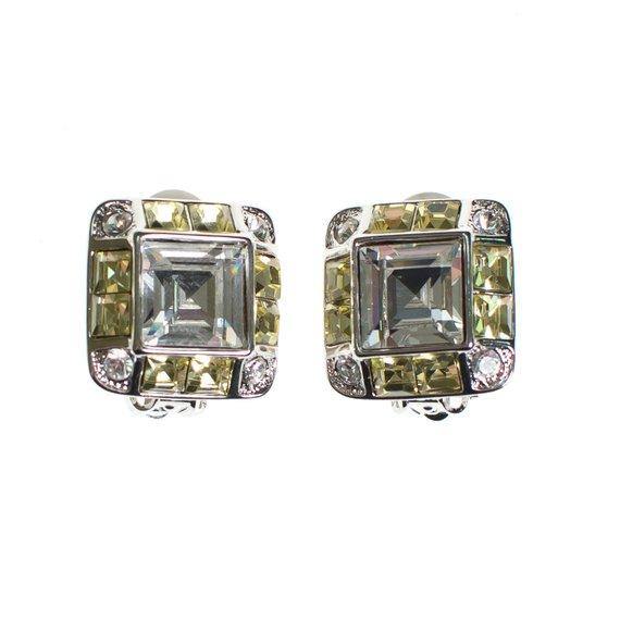 Vintage Joan Rivers Yellow Diamond and Diamante Statement Earrings by Joan Rivers - Vintage Meet Modern Vintage Jewelry - Chicago, Illinois - #oldhollywoodglamour #vintagemeetmodern #designervintage #jewelrybox #antiquejewelry #vintagejewelry