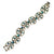 Vintage Signed Coro Bracelet, Silver Tone, Iridescent Blue Rhinestones, 1950's Bracelet