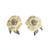 Vintage Nolan Miller Camelia Earrings With Diamante Crystals, Clip On