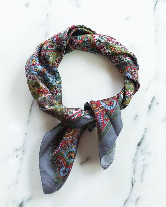 Liberty of London Paisley 100% Silk Scarf by Liberty of London - Vintage Meet Modern Vintage Jewelry - Chicago, Illinois - #oldhollywoodglamour #vintagemeetmodern #designervintage #jewelrybox #antiquejewelry #vintagejewelry