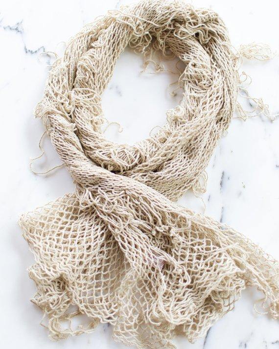 Anne Klein Woven Shawl Scarf Large Loop by Anne Klein - Vintage Meet Modern Vintage Jewelry - Chicago, Illinois - #oldhollywoodglamour #vintagemeetmodern #designervintage #jewelrybox #antiquejewelry #vintagejewelry