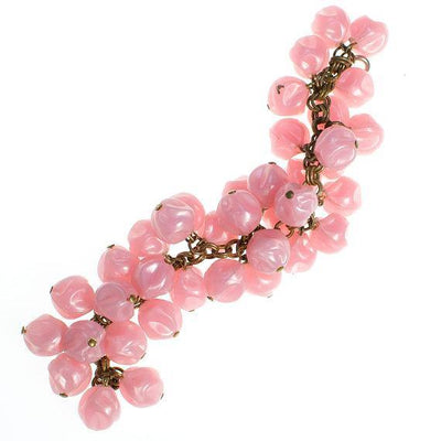 Vintage Pastel Pink Cha Cha Bead Charm Bracelet by 1950s - Vintage Meet Modern Vintage Jewelry - Chicago, Illinois - #oldhollywoodglamour #vintagemeetmodern #designervintage #jewelrybox #antiquejewelry #vintagejewelry